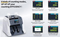 Ribao BC-40 Mixed Money Counter Bill Counter Value Counter (USD-CAD-MXN-EURO)