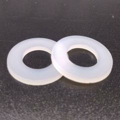 X50 #8 .369 OD .036 THICK NYLON FLAT WASHER WHITE PLASTIC ESSENTRA 16FW008032