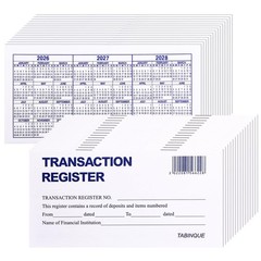 24 PCS Check Registers for Personal Checkbook, Easy to Read Checkbook Register