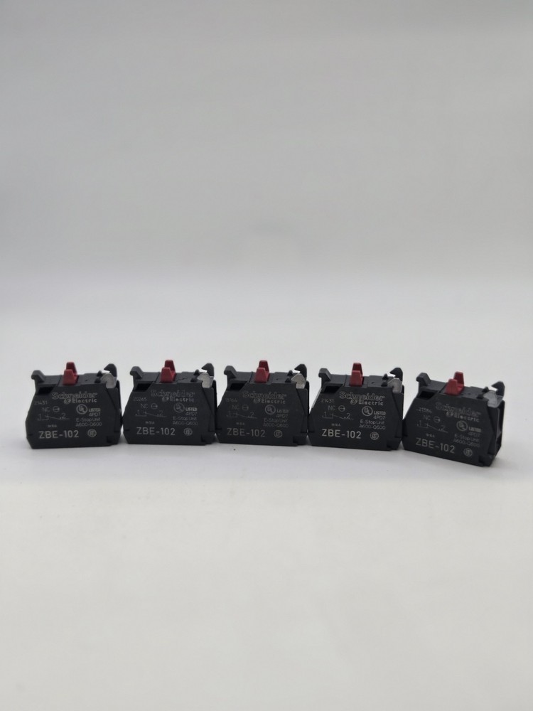 Pack Of 5 NEW Contact Block Schneider Electric ZBE-102 ZBE102