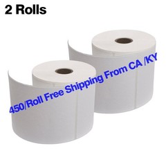 4″ x 6″ Direct Thermal Shipping Labels 450/Roll for Zebra ZP450 505 2844 Eltron