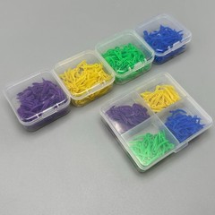1000pc Dental Plastic Wedges XS/S/M/L Interdental Hole Matrix Contoured Assorted