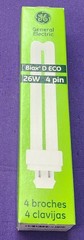 LOT 10 GE 976121 F26DBX/835/ECO4P 26W T4 Double Tube CFL 4pin G24q-3 3500k