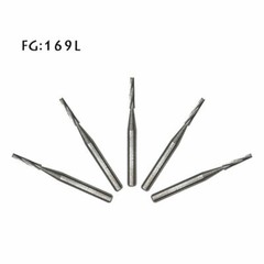 NEW 10Pcs Dental Lab Carbide Burs Drills FG169L# Tapered Fissure High Speed Bur