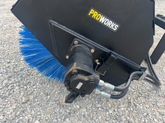 PROWORKS 84″ Hydraulic Angle Broom Skid Steer Attachment Half Poly Wire Brush