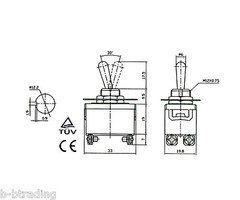 H.D 20A 125V DPST 4 Terminal ON/OFF Toggle Switch w/Waterproof Boot 66-1804-5001