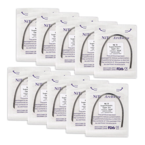 USA 100pcs 10packs Dental Orthodontic Super Elastic Niti Arch Wires Round Ovoid