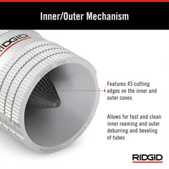 RIDGID Tubing and Pipe Reamer Inner/Outer Copper and Stainless Steel Cutting