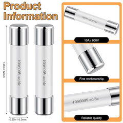 5 Pcs Ceramic Fast Fuses for Multimeters 600V Ceramic Fuse for Use in Multimeter