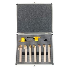 1/2″ Shank Nickel Plated Indexable Lathe Turning Tool Holder Set 7 Pieces US*