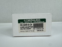 Chemglass CG-1049-A-24 Luer Adapter 24/40 Joint Brand New
