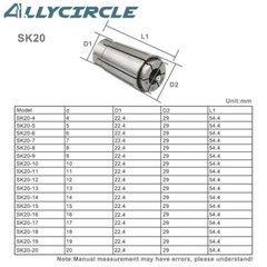 SK Collet Set SK10 SK16 SK20 SK25 Spring Collet Chuck SK Collet for CNC
