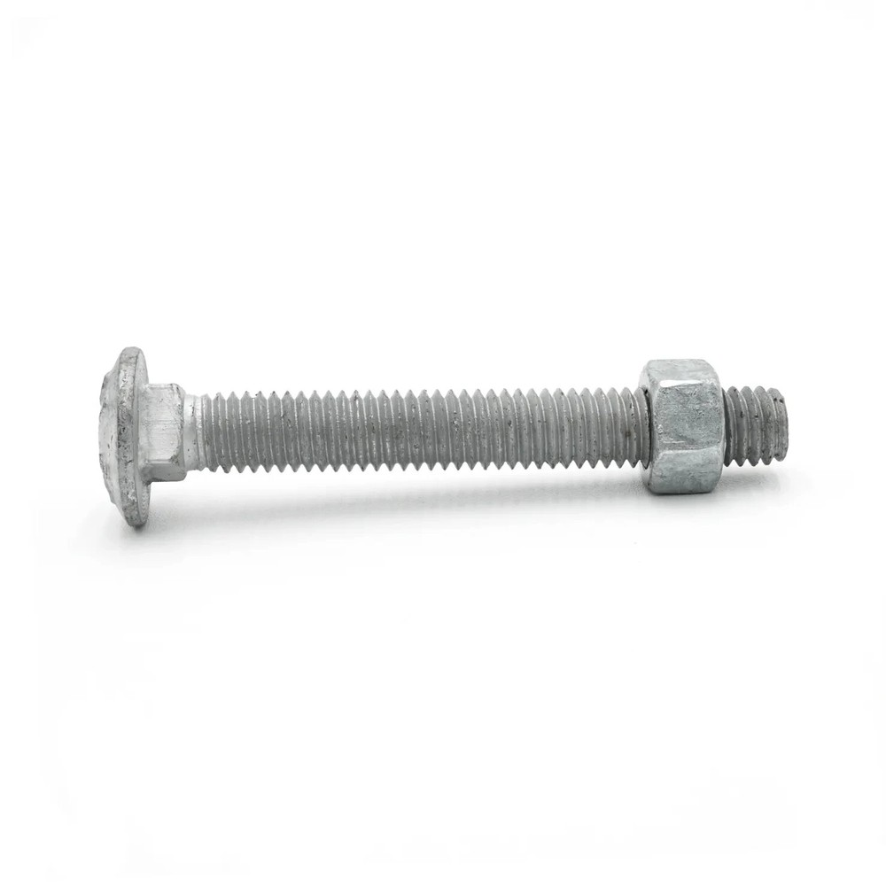 5/16″-18 x 7″ Hot Dipped Galvanized Carriage Bolt w/Nuts, Full Thread Qty 50