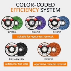 HOMO FABER 12 Pack 4.5″ Strip Discs 7/8″ Arbor Grit 46 Sanding Discs