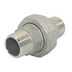 3/4″ in NPT Male thread Malleable Straight Union Coupling Pipe Stainless Steel