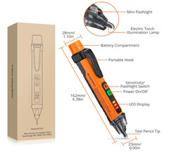 Detector de Voltaje Sin Contacto 12-1000V con Linterna y 3 Niveles. Nuevo