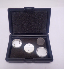 VINTAGE EDMUND SCIENTIFIC CO. OPTICAL FLAT SET/PRECISION-POLISHED OPTICAL FLATS