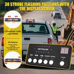 42 Inch LED Roof Top Strobe Hazard Warning Emergency Flashing Light Bar