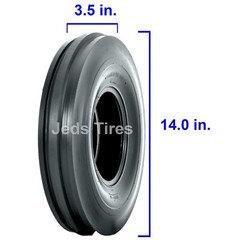 2) 3.50-6 350-6 3.50×6 350×6 F-2 tri three rib FRONT TIRES DS5100 4PR steer