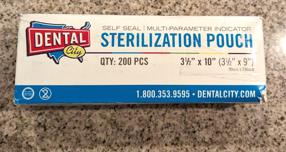Self Sterilization Pouches Pouch Autoclave, Sterilizer Bags Dental 3.5 x10 200 q