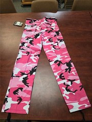 .= Rothco Kid Fatigues Pink Camo Pants Large Size 26″-30″ 2 Cargo Pockets NEW