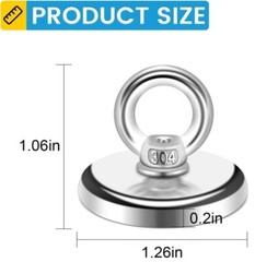 Fishing Magnetic Hooks hanger 40 60 N52 100 lbs Heavy Duty strong magnet set lot