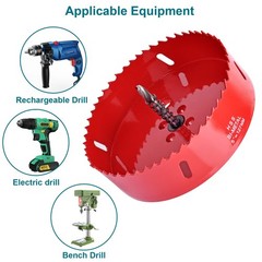 5 Inch / 127mm Hole Saw for Wood, Plastic Board, Ceiling,Drywall, and Red