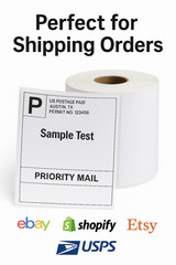 40 Rolls Direct Thermal Labels 4×6 Labels 250/Roll For Zebra 2844 Eltron ZP450