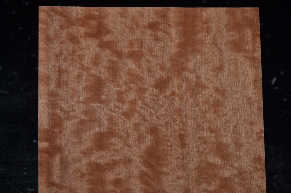 Block Mottled Makore Raw Wood Veneer Sheet 8 x 31 inches 1/42nd thick L2308-50