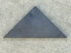 Sandbaggy 4″ x 4″ Triangle Structural Gusset Plate – 7 Gauge Steel (3/16″ Thick)