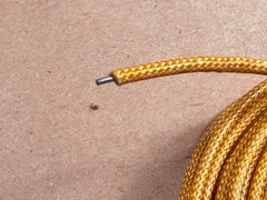 Vintage In Box 8837 BELDEN #20 BRAID CLOTH PUSH-BACK SOLID WIRE Yellow 25FT NOS