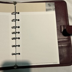 Franklin Covey Planner 7 Ring Binder Executive Organizer Red Faux Leather