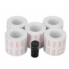 10 Rolls 6000Pcs White Price Gun Labels Price Tag stickers Refill mx 5500 labels