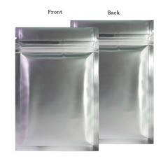 3X5in Lightproof Silver Zipper Bags Resealable Heat Sealable Mylar Pouches
