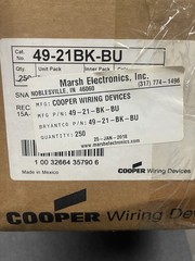 49-21BK-BU Cooper Plugs & Receptacles 15amp 125V With 3 Wire Leads Black