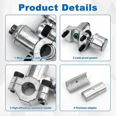 10 PCS BPV31 Bullet Piercing Valve Kits Refrigerator Tap 1/4 5/16 3/8 Inch
