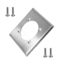Single Hole 2 Gang Receptacle Wall Plate Ø2.48″ for HBL9450A Hubbell 14-50R