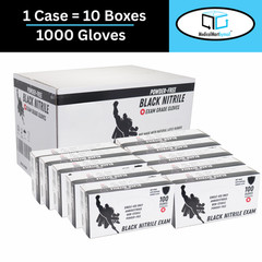 Black Nitrile Exam Powder-Free Disposable Gloves, Large 6 MIL, 1000 Pieces