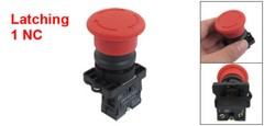 22mm NC N/C Red Mushroom Emergency Stop Push Button Switch 600V 10A ZB2-BE102C