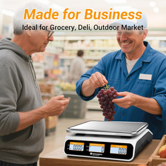 Commercial Food Scale 66Lb/30Kg, High Precision Digital Price Computing Scale