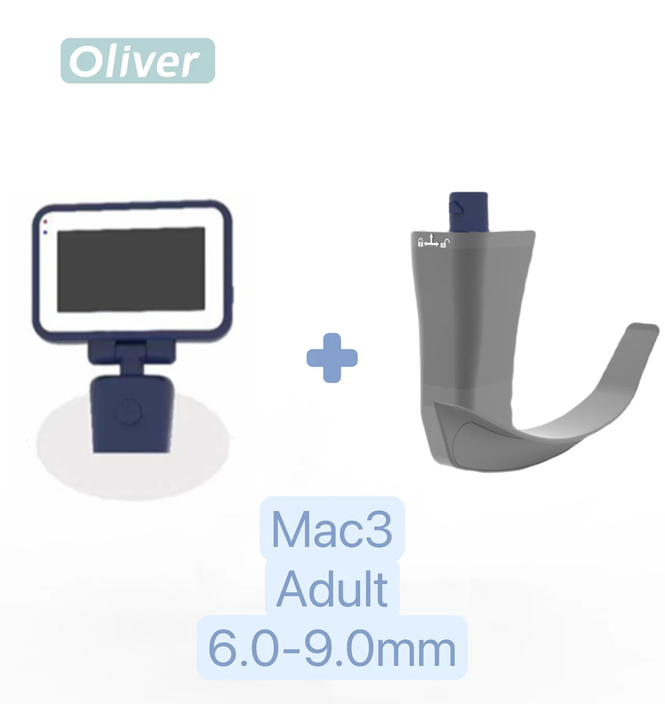 Digital laryngoscope Video laryngoscope with reusable disinfectable blade color