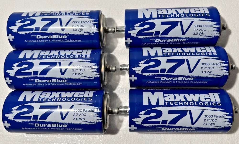 6 Pack Maxwell Durablue 16V 500F Super Audio Capacitor Battery 2.7V 3000 Farads