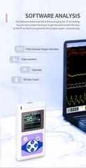 Handheld Pulse Oximter 24 Hours SPO2 monitor Blood Oxygen Saturation+Software
