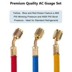 R410A R22 Manifold Gauge Set AC A/C 5FT Color Hose Air Conditioner HVAC 59” New