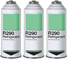 Refrigerant R290 – 3 Pack – Piercing Top Can (Inverted Charging)