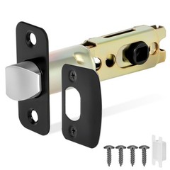 1 Pack Black Door Latch Replacement, 8mm Big Spindle Hole, 45°Turning Angle