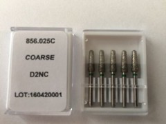 D2NC Crosstech High Speed Diamond Dental Bur Round End Taper Coarse 856-025 5pk