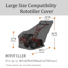 YHINGG Gas Rototiller Cover Waterproof Oxford Cloth Rear Tine Tiller Black