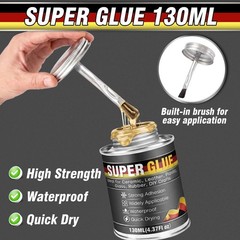 Super Glue, Super Glue All Purpose with Built-in Brush Applicator, 130ml Quic…