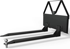46″ Pallet Fork Quick Attach Mount Attachments, Heavy Duty Skid Steer Forks